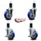 Service Caster 4'' Blue Poly Wheel Swivel 1-5/8'' Expanding Stem Caster Set 2 Brakes, 4PK SCC-EX20S414-PPUB-BLUE-2-TLB-2-158 - alternate 5